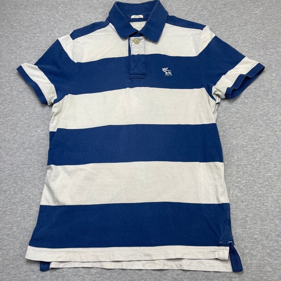 Abercrombie & Fitch Other - VTG Abercrombie & Fitch Muscle Polo Shirt Mens Medium Blue White Wide Stripe Y2K